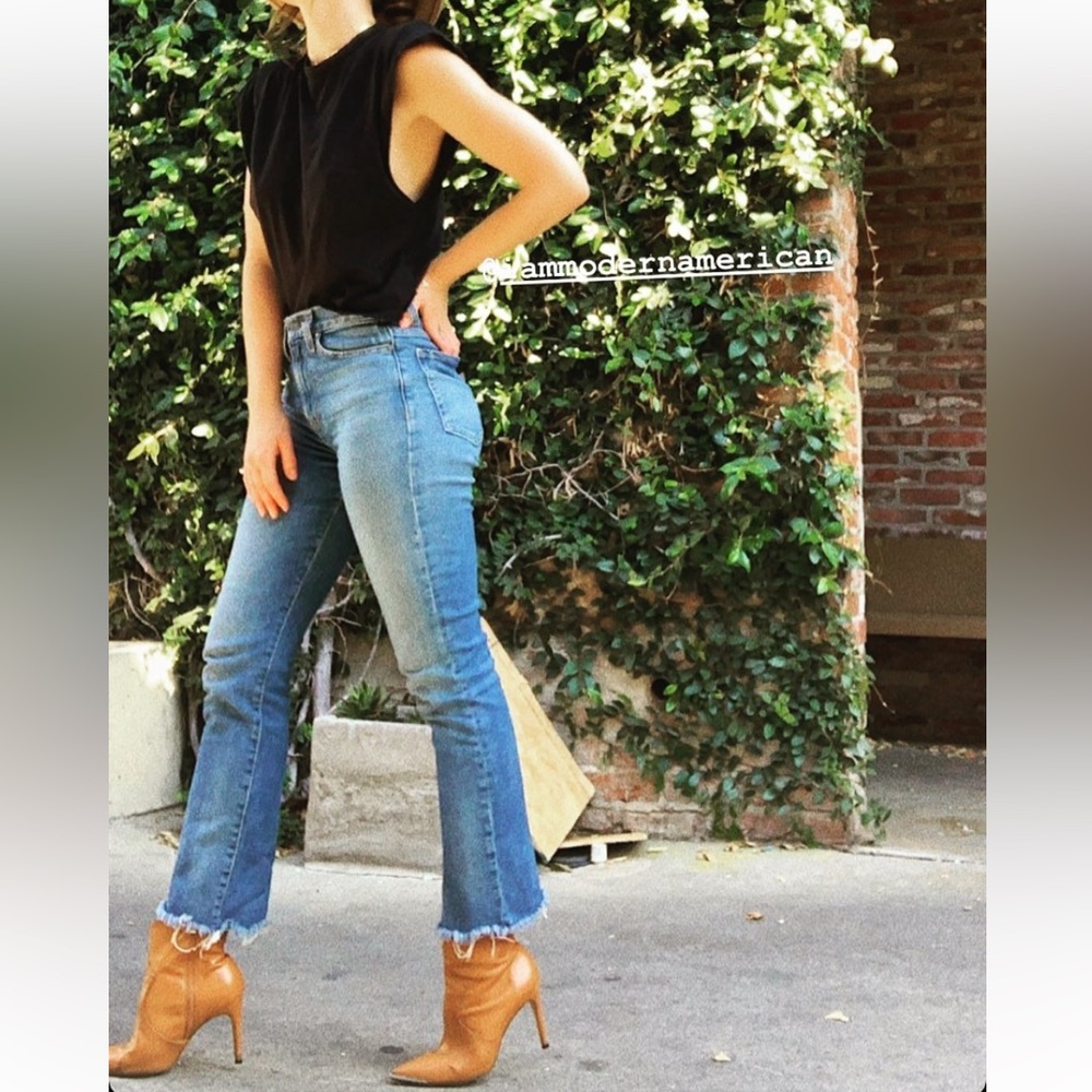 Modern American La Brea high rise jeans crop boot cut bootcut NEW wilshire 24